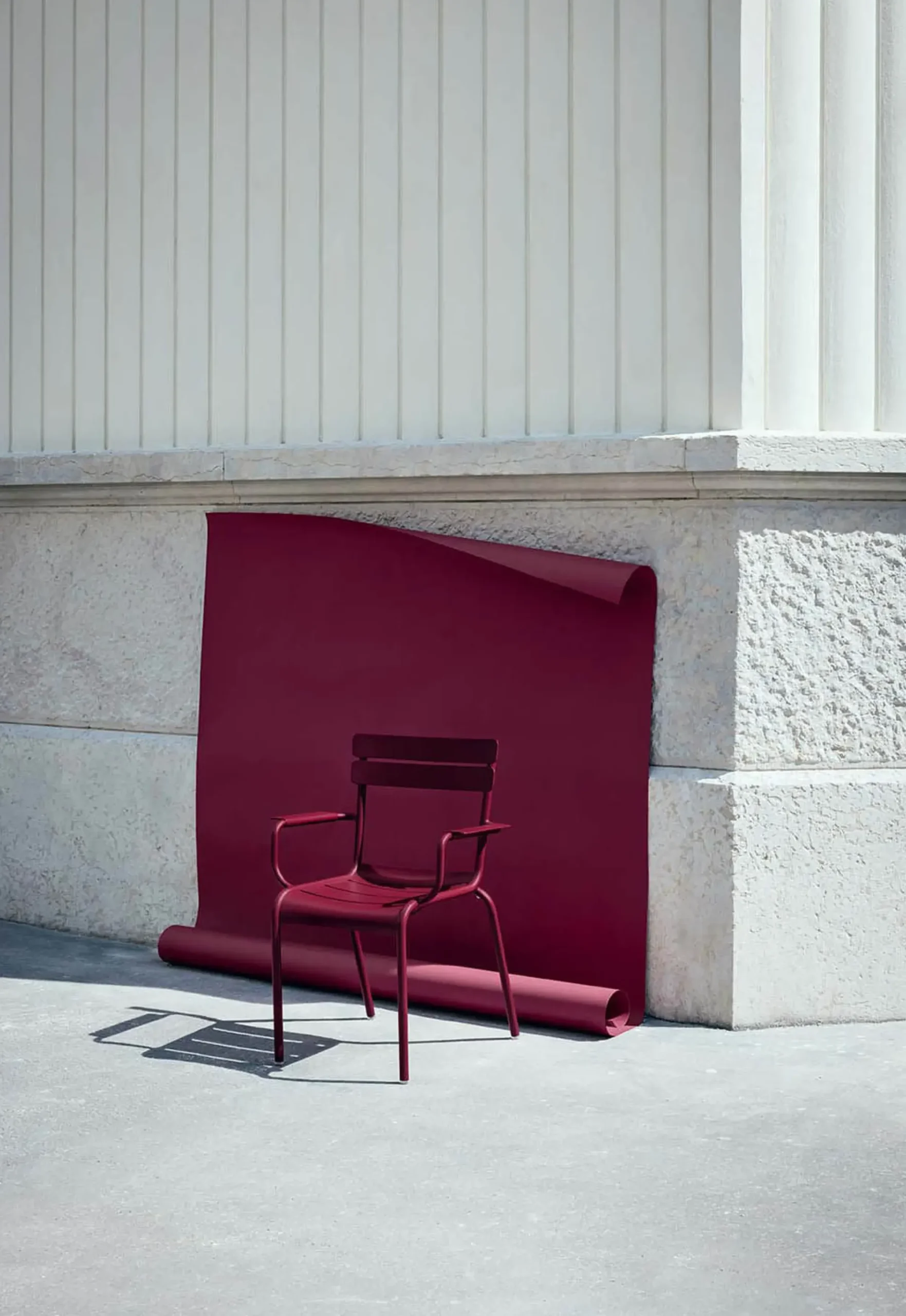 Fauteuil Empilable Luxembourg Metal Rouge / Aluminium - Fermob