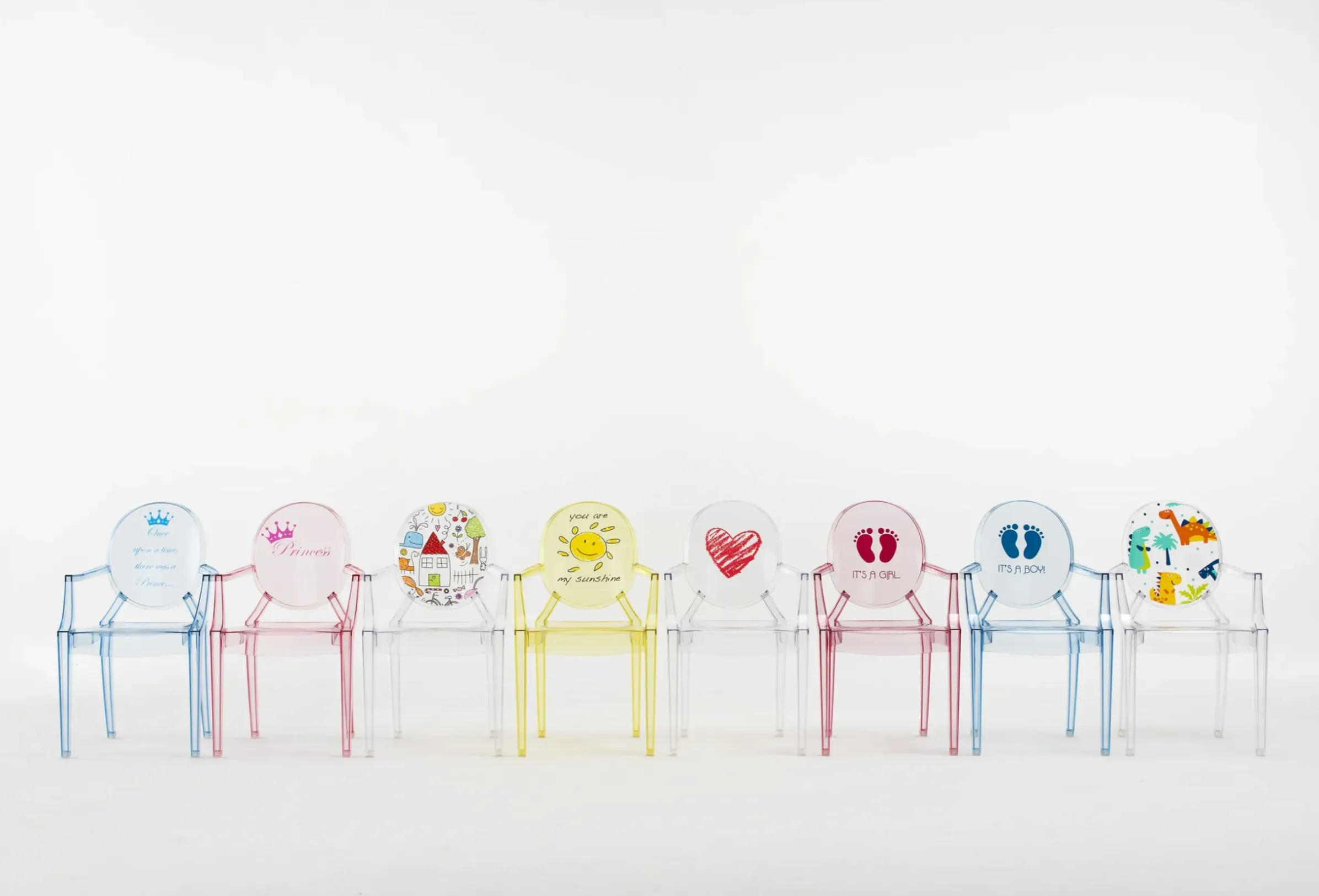 Fauteuil Enfant Lou Lou Ghost Plastique / Dossier Décore - Kartell