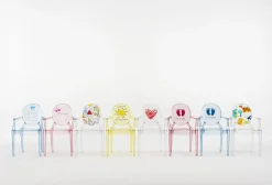 Fauteuil Enfant Lou Lou Ghost Plastique Multicolore / Dossier Décore - Kartell
