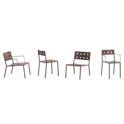 Fauteuil Lounge Empilable Balcony Metal Rouge - Hay