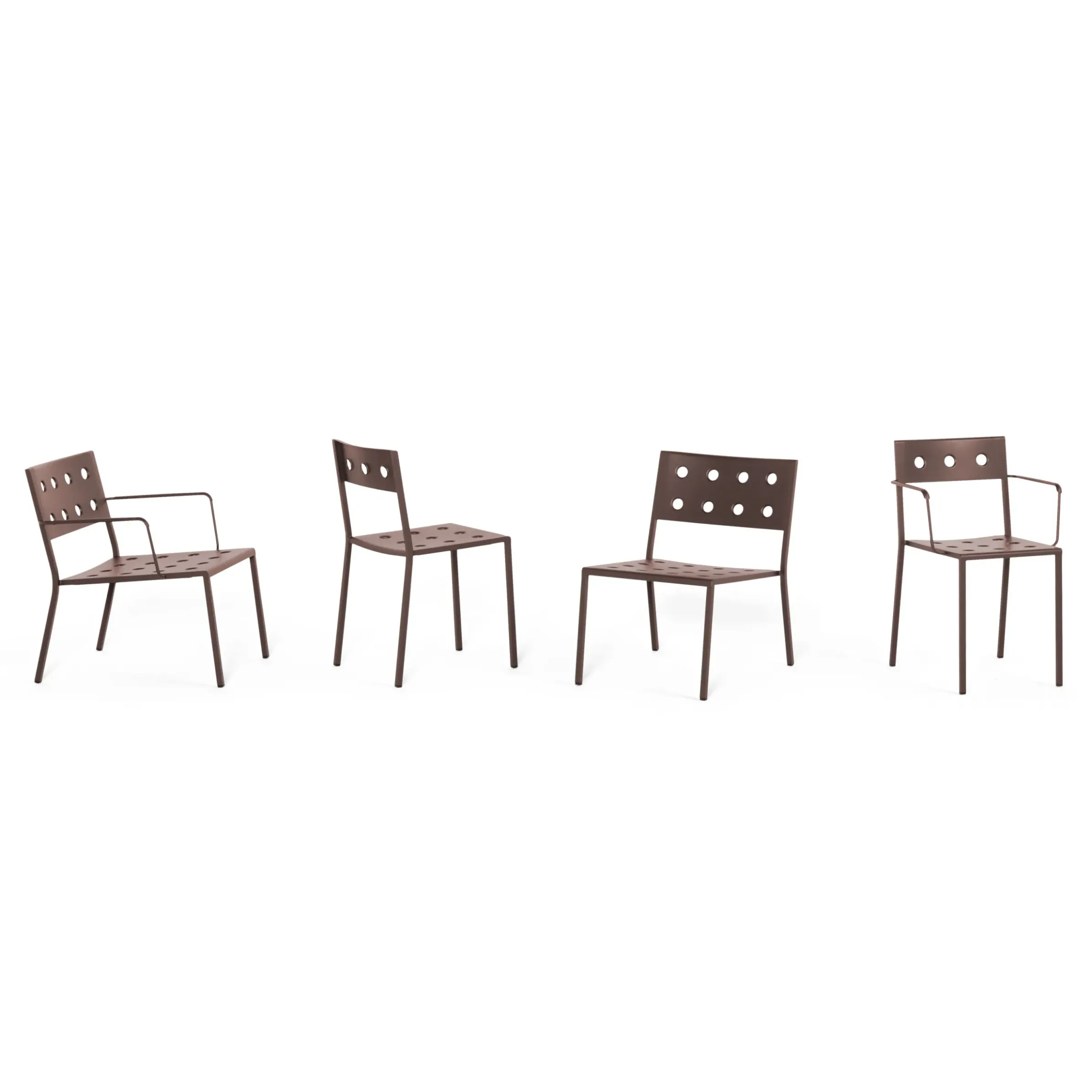 Fauteuil Lounge Empilable Balcony Metal Rouge - Hay