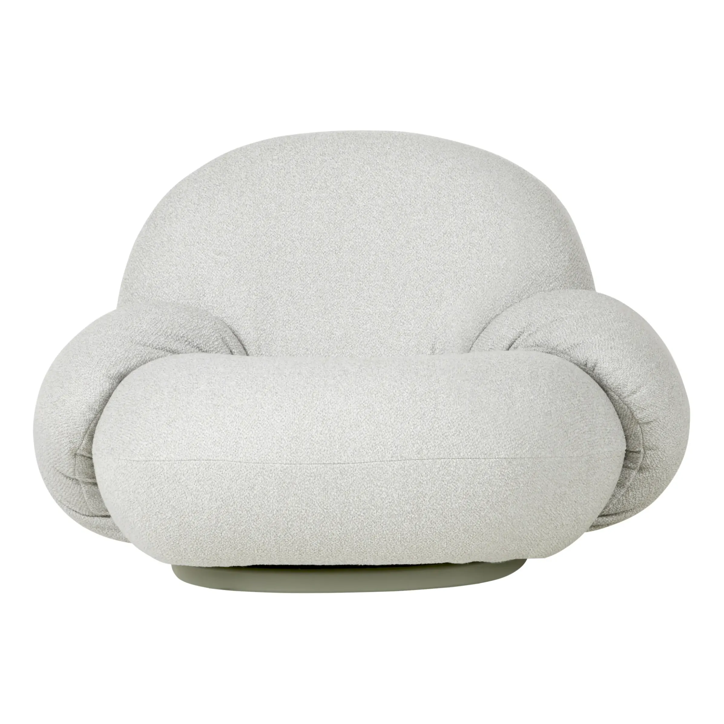 Fauteuil Pivotant Pacha Outdoor Tissu Blanc Beige / Avec Accoudoirs - Pierre Paulin, 1975 - Gubi