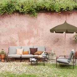 Fauteuil Rembourre Desert Stripe Tissu Marron - Ferm Living