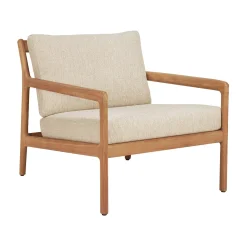 Fauteuil Rembourre Jack Outdoor Tissu Bois Beige / Teck - Ethnicraft