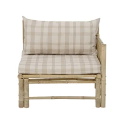 Fauteuil Rembourre Korfu Tissu Beige Bois Naturel / Module Angle Droite - Bambou - Bloomingville