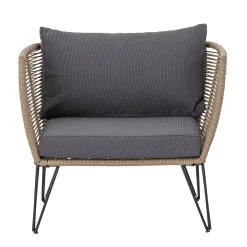 Fauteuil Rembourre Mundo Tissu Gris Beige / Fils Pvc - Bloomingville