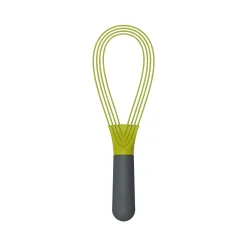 Fouet Twist Plastique Vert Gris / Silicone - 2 En 1 : Fouet Ballon + Fouet Plat - Joseph Joseph