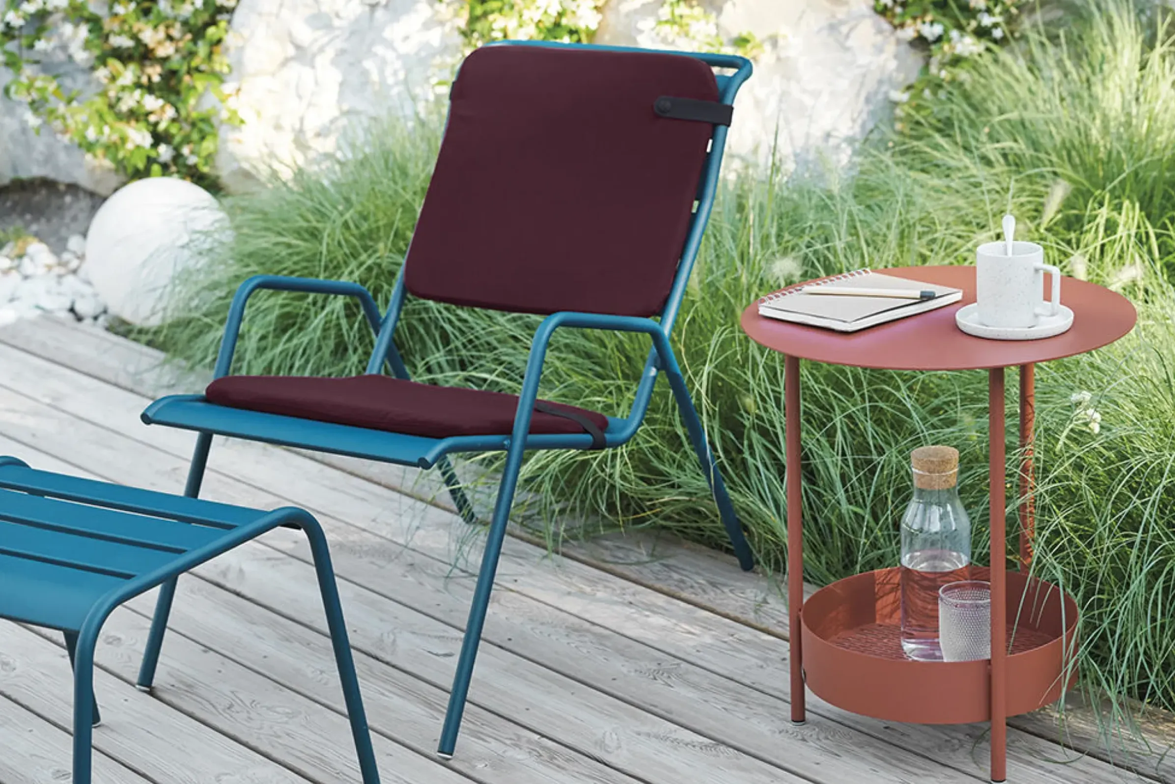 Galette De Chaise Color Mix Tissu Beige / 41 X 45 Cm - Set De 2 - Fermob