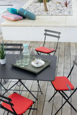 Galette De Chaise Color Mix Tissu Vert / Pour Chaise Bistro - 38 X 30 Cm - Fermob