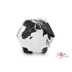 Globe Terrestre Here By Countries Small Papier Blanc Noir / O 23 Cm - Papier / A Personnaliser : Inclus 50 Epingles - Palomar