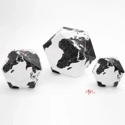 Globe Terrestre Here By Countries Small Papier Blanc Noir / O 23 Cm - Papier / A Personnaliser : Inclus 50 Epingles - Palomar