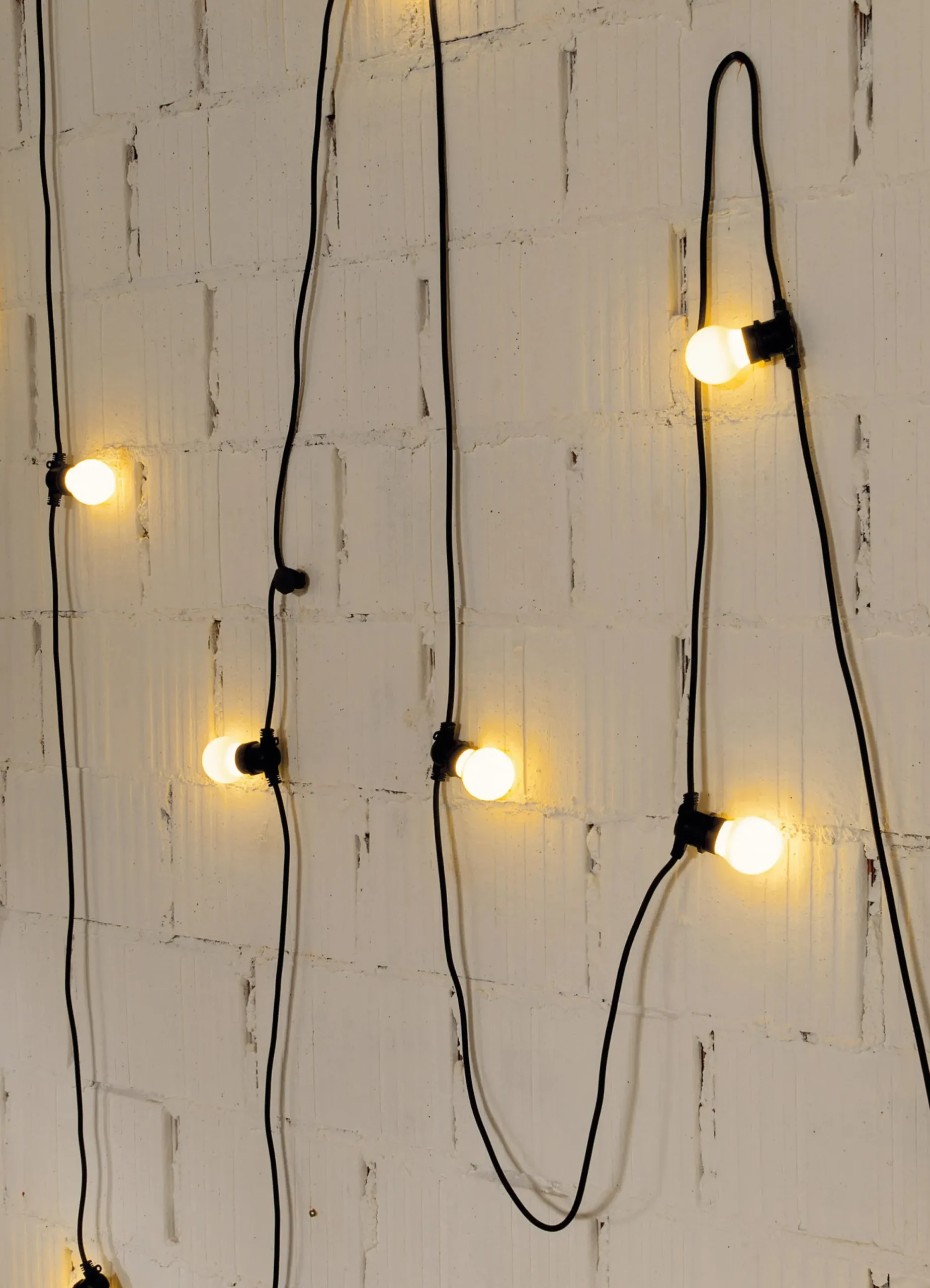 Guirlande Lumineuse Exterieur Bella Vista Clear Led Verre Plastique 14 Metres - Ampoules Transparentes A Filaments - Seletti
