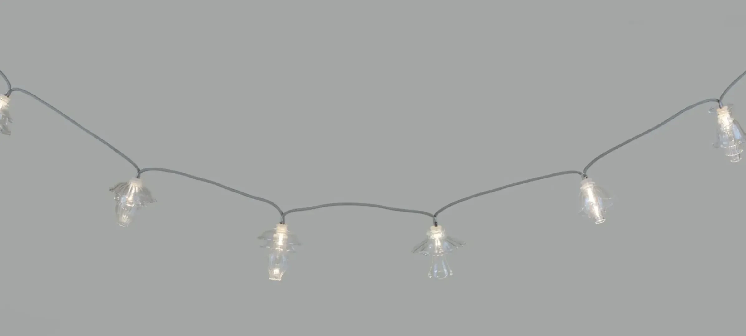 Guirlande Lumineuse Floralia Verre/ Led - 12 Abat-Jours Verre - L 420 Cm - Seletti