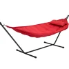 Hamac Avec Support Headdemock Superbe Tissu Rouge / Tissu Olefine - Avec Coussin - Fatboy