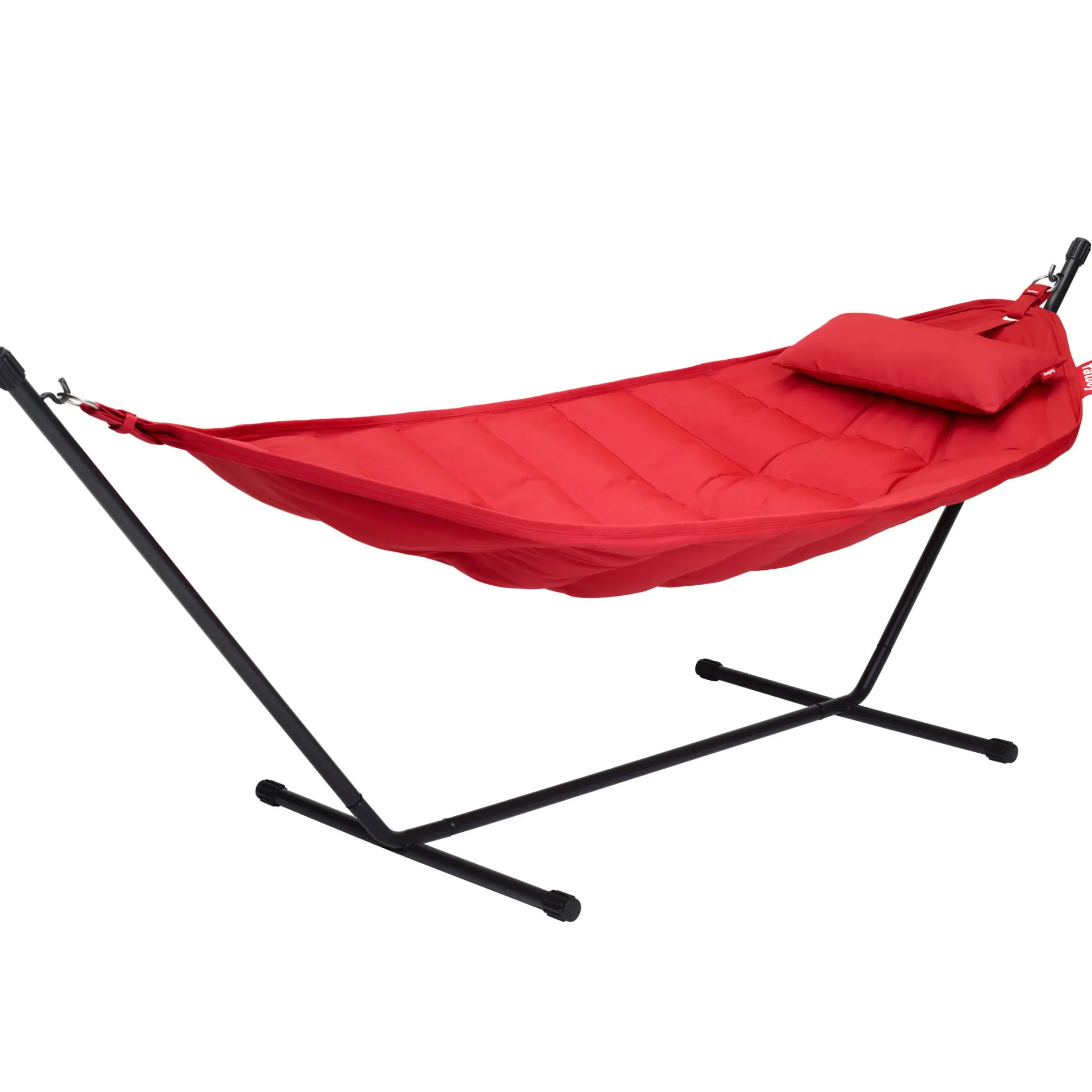 Hamac Avec Support Headdemock Superbe Tissu Rouge / Tissu Olefine - Avec Coussin - Fatboy