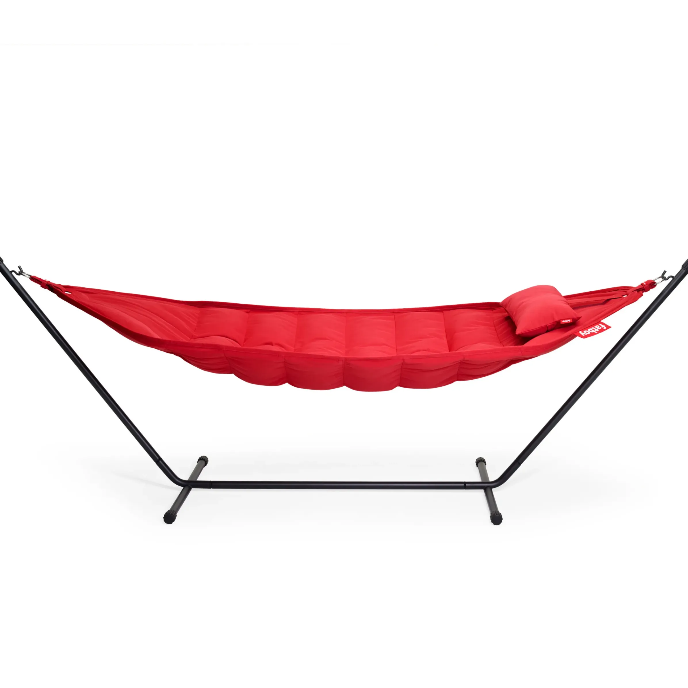 Hamac Avec Support Headdemock Superbe Tissu Rouge / Tissu Olefine - Avec Coussin - Fatboy