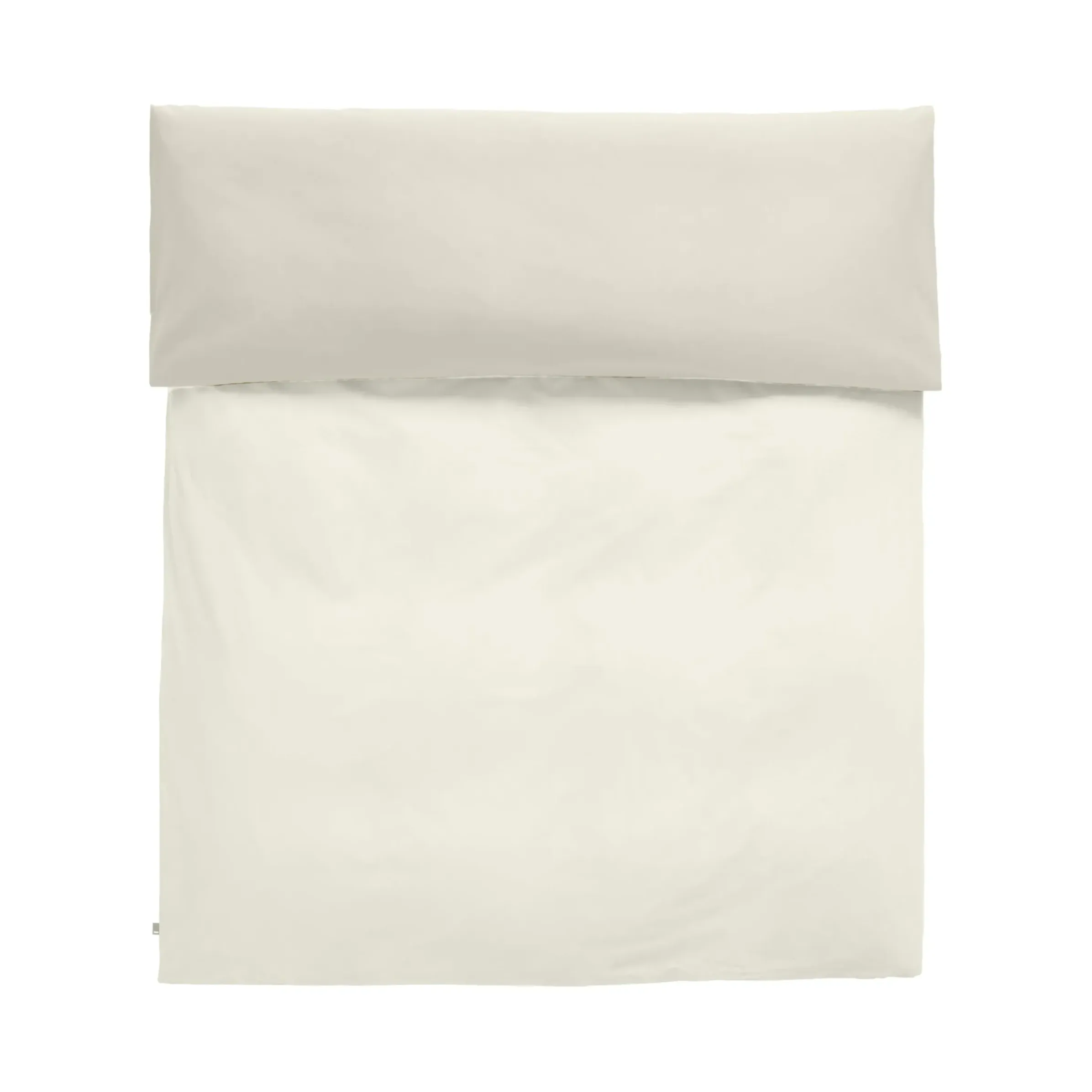 Housse De Couette 240 X 220 Cm Duo Tissu Blanc Beige / Coton Oeko-Tex - Hay