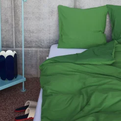 Housse De Couette 240 X 220 Cm Duo Tissu Vert / Coton Oeko-Tex - Hay