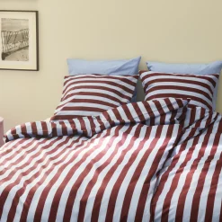 Housse De Couette 240 X 220 Cm Ete Tissu Rouge Violet / Coton Oeko-Tex - Hay