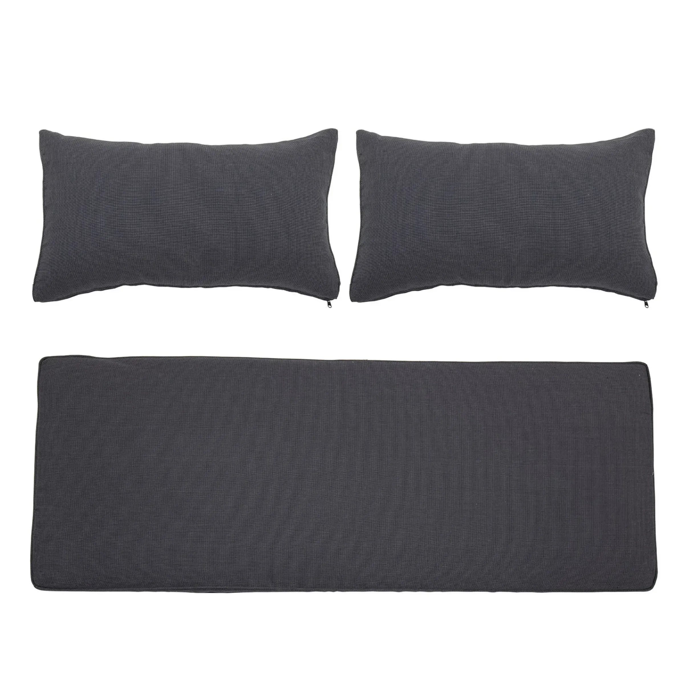 Housse De Coussin Tissu Gris / Pour Canape Mundo - Set De 3 Housses (Sans Garnissage) - Bloomingville