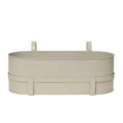 Jardiniere Bau Metal Beige / Avec Support - Metal / L 45 Cm - Ferm Living
