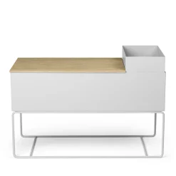 Jardiniere Sur Pied Plant Box Large Metal Gris / L 77 X H 45 Cm X Prof. 34 Cm - Ferm Living