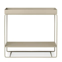 Jardiniere Sur Pied Plant Box Two Metal Beige / 2 Niveaux - L 80 X H 75 Cm X Prof. 25 Cm - Ferm Living