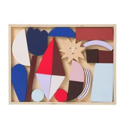 Jeu De Construction Frame Art Bois/ Set 20 Pieces En Bois Fsc - Ferm Living