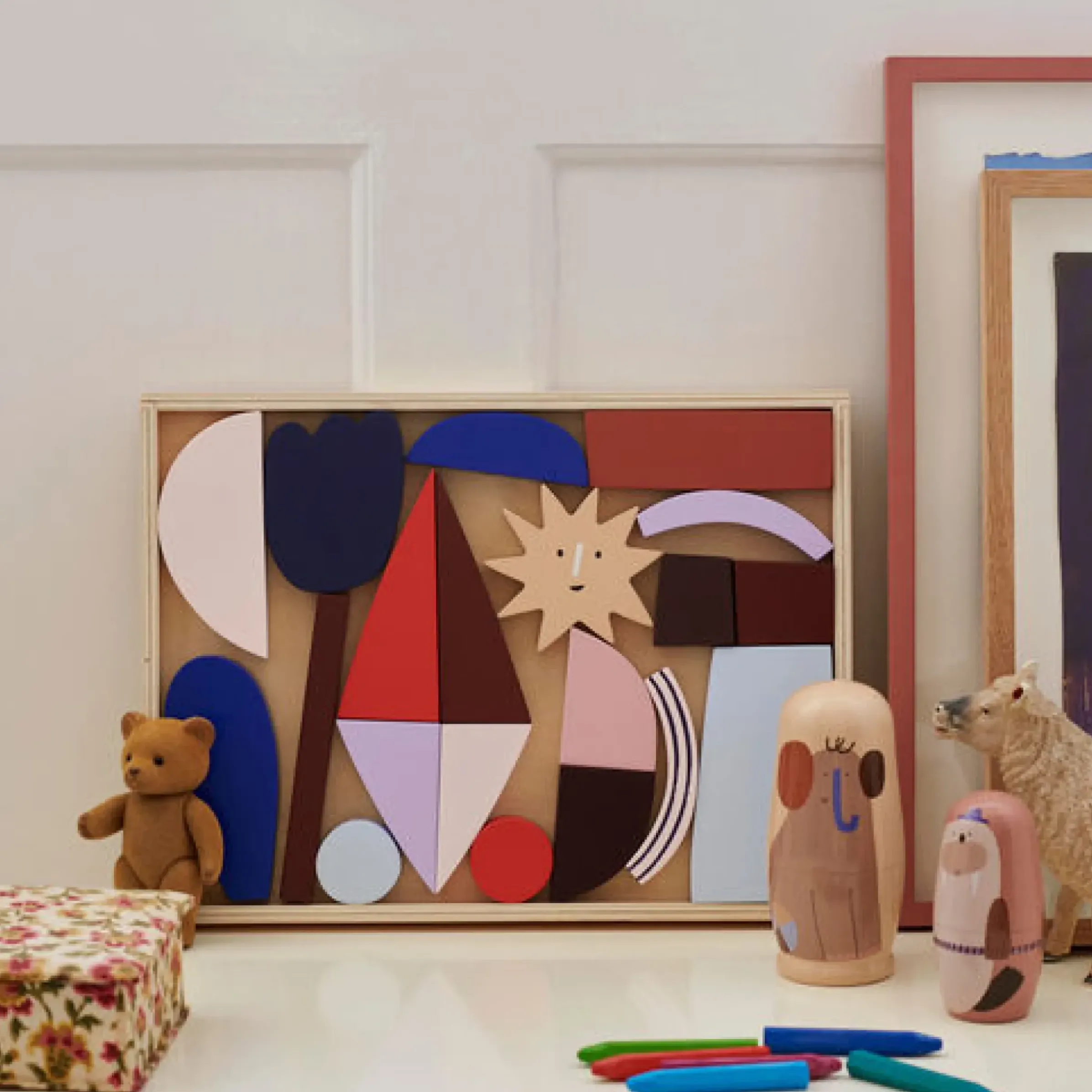 Jeu De Construction Frame Art Bois/ Set 20 Pieces En Bois Fsc - Ferm Living