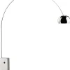 Lampadaire Arco (1962) Blanc Metal / H 240 Cm - Version Led - Flos