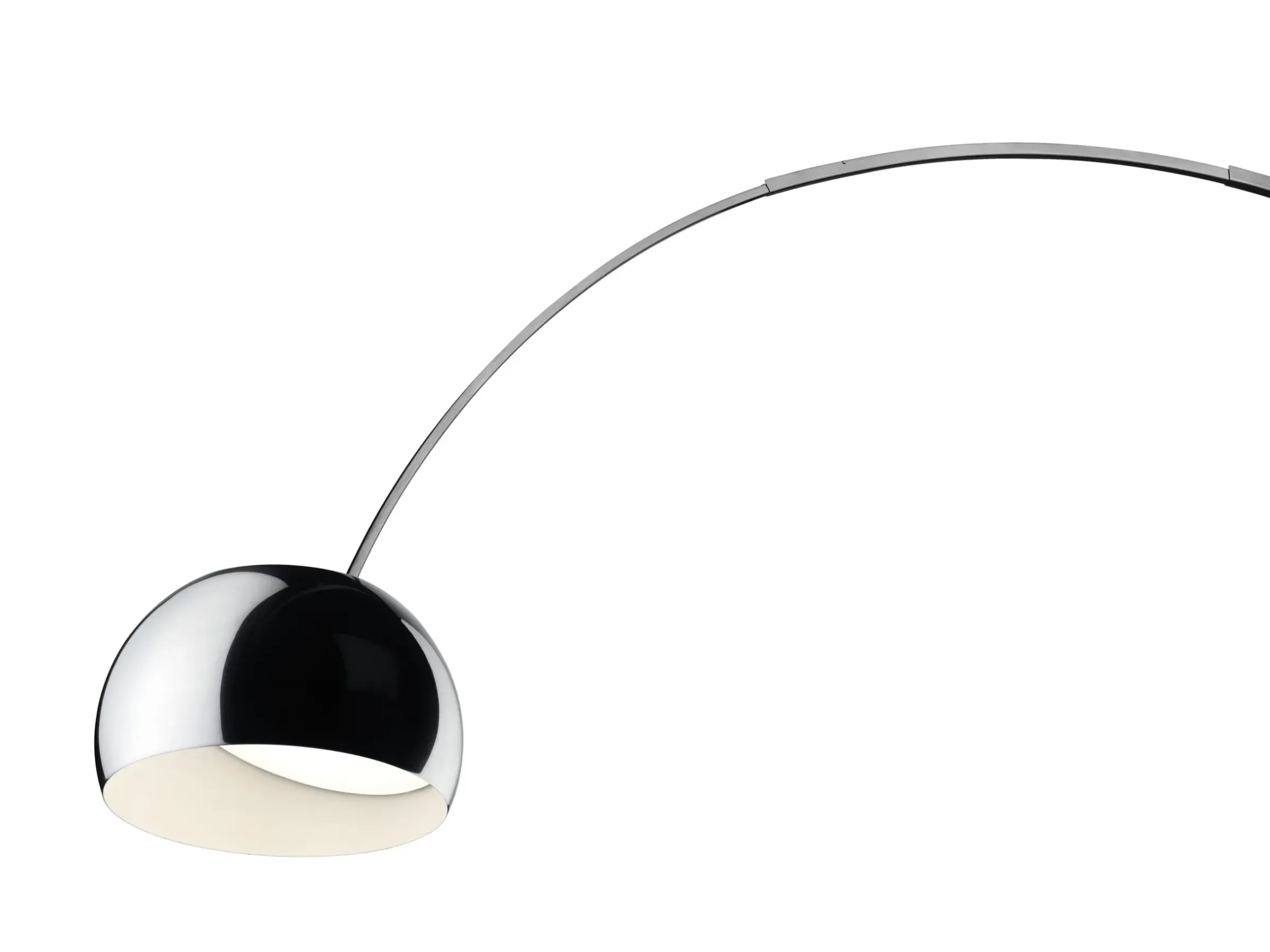 Lampadaire Arco (1962) Blanc Metal / H 240 Cm - Version Led - Flos