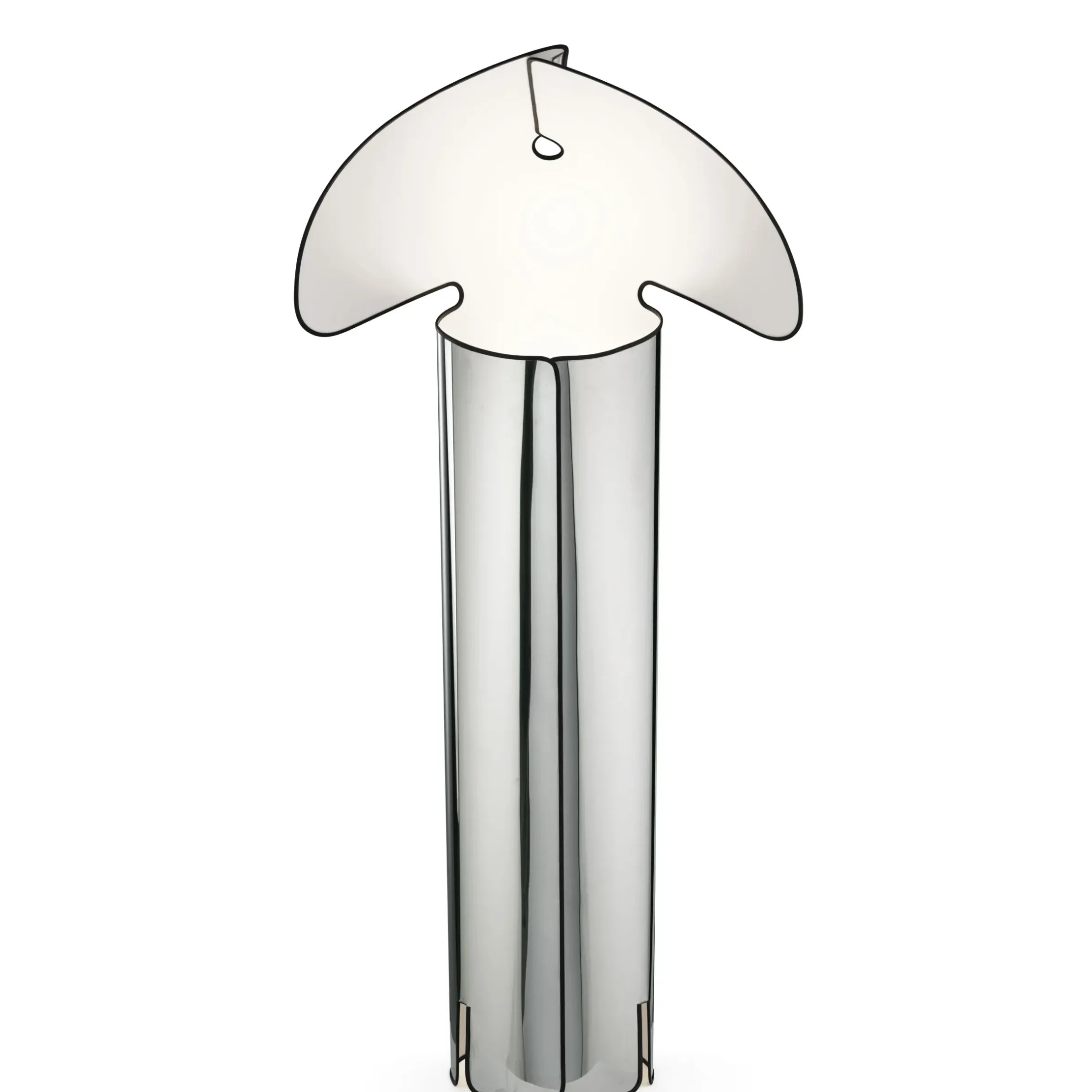 Lampadaire Chiara Gris Metal / O 72 X H 145 Cm - Acier / Reedition 1969 - Flos