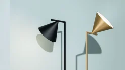 Lampadaire D'extérieur Captain Flint Outdoor Metal Marron Led / H 154 Cm - Orientable - Base Pierre - Flos