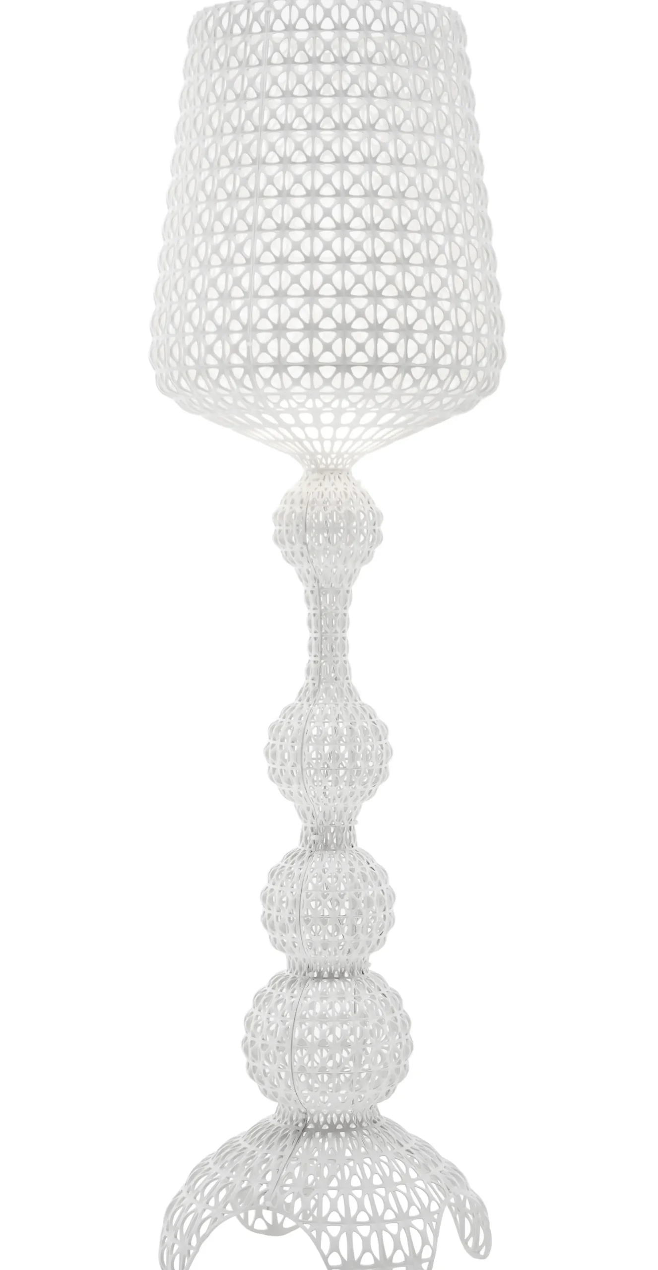 Lampadaire D'extérieur Kabuki Outdoor Plastique Blanc Plastique Balnc / Led - H 165 Cm - Kartell
