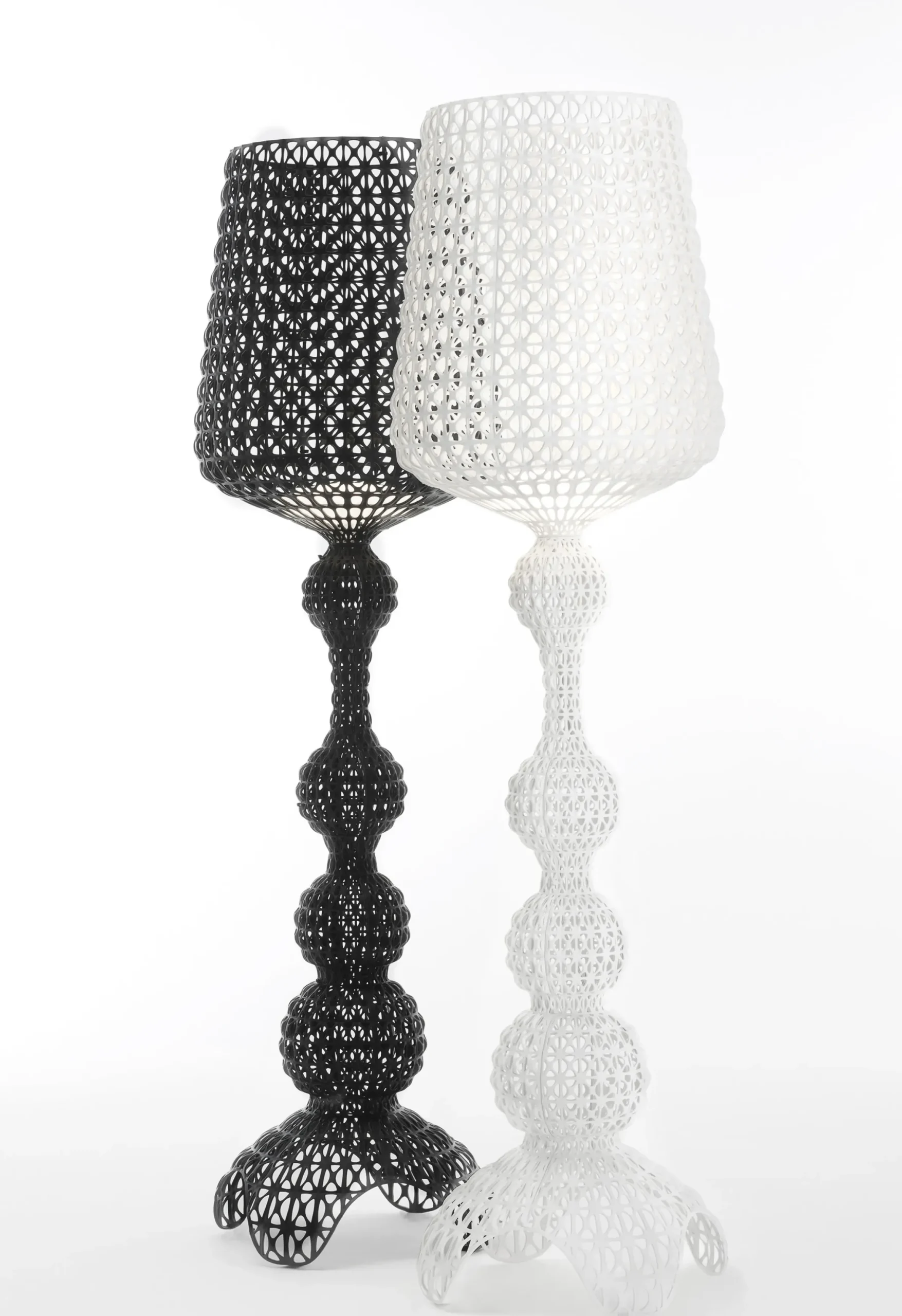 Lampadaire D'extérieur Kabuki Outdoor Plastique Blanc Plastique Balnc / Led - H 165 Cm - Kartell