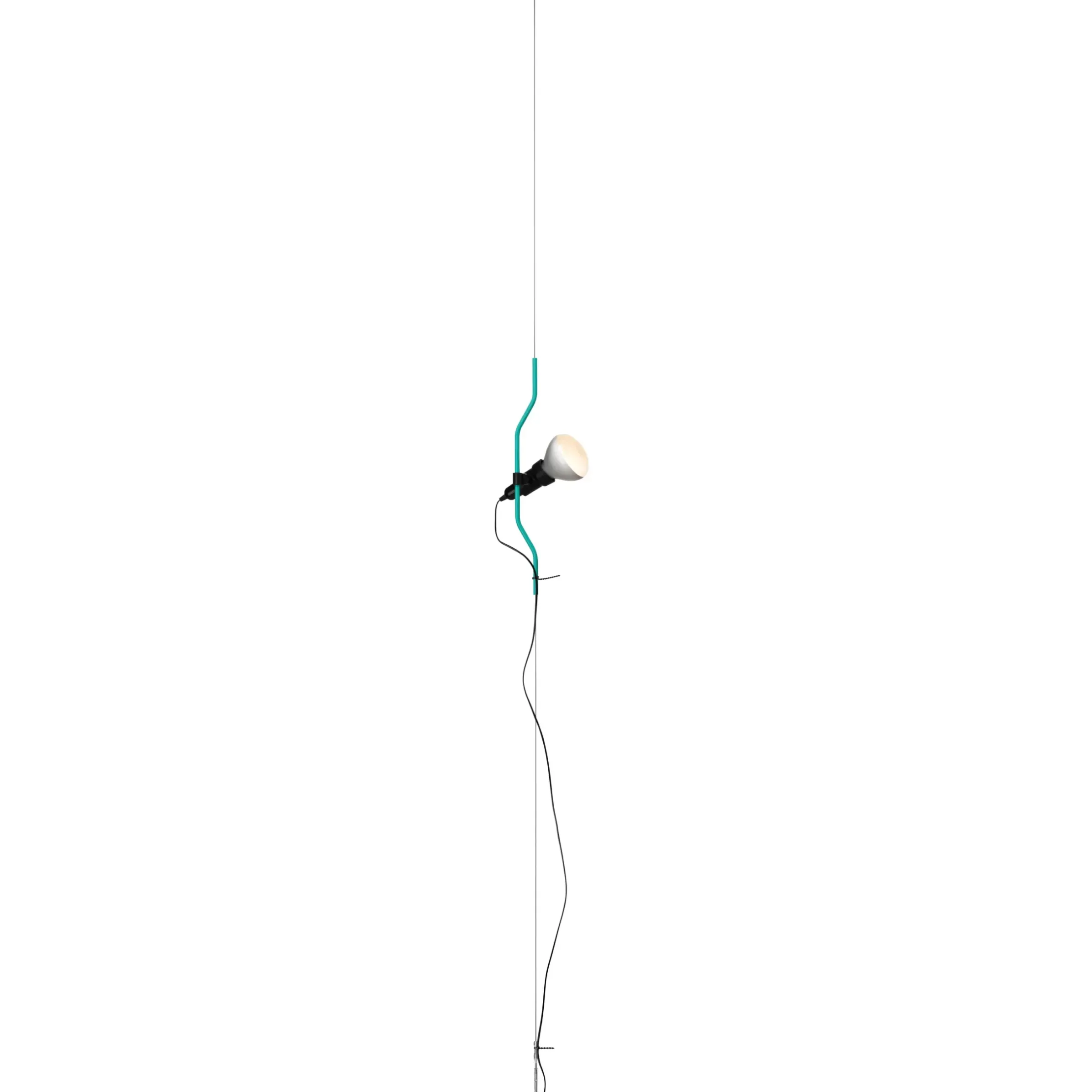 Lampadaire Parentesi 50 Metal Bleu / Branchement Secteur - Reedition 1971 - Flos