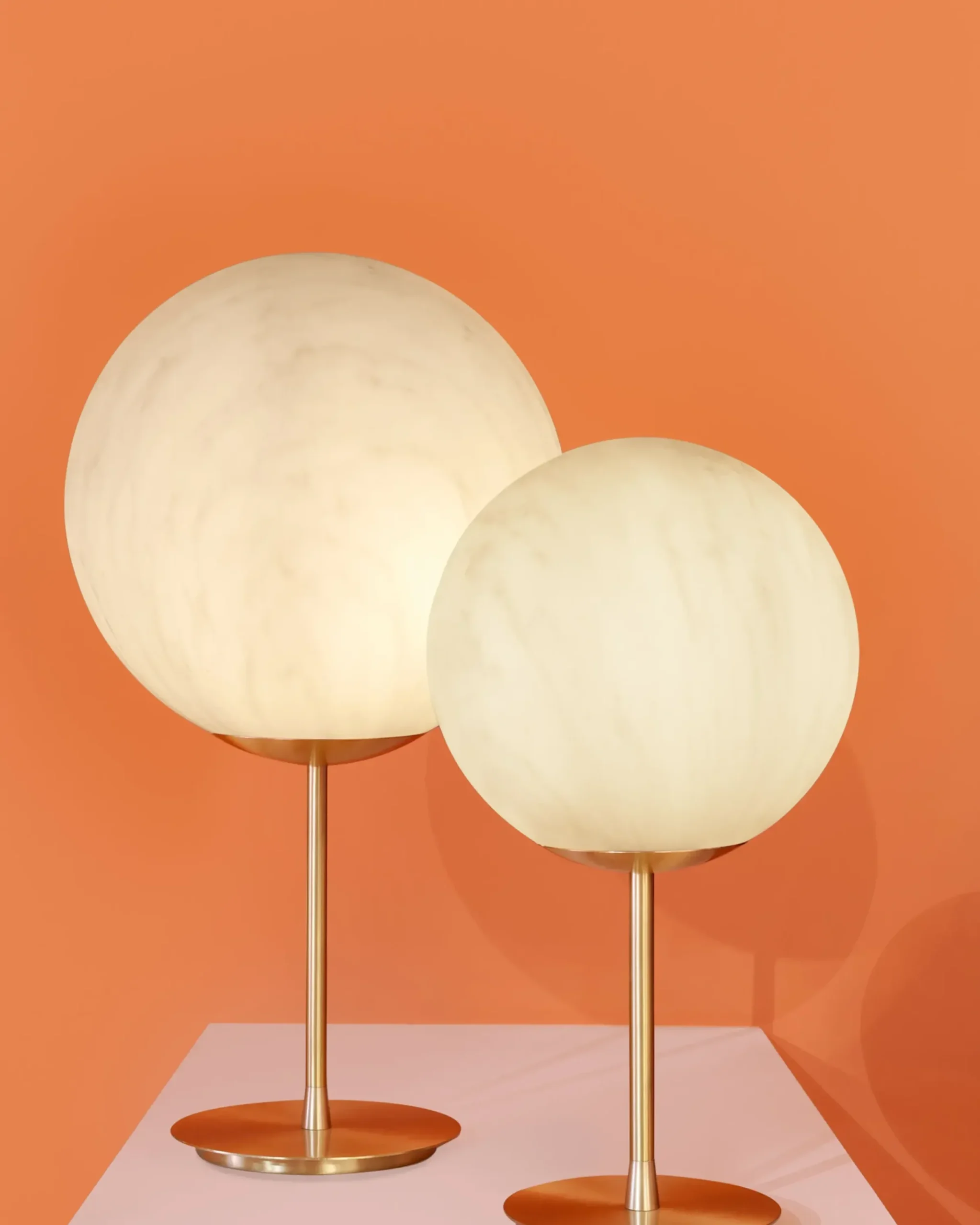Lampe A Poser Mineral Plastique Blanc / Plastique Effet Marbre - O 40 X H 75 Cm - Slide