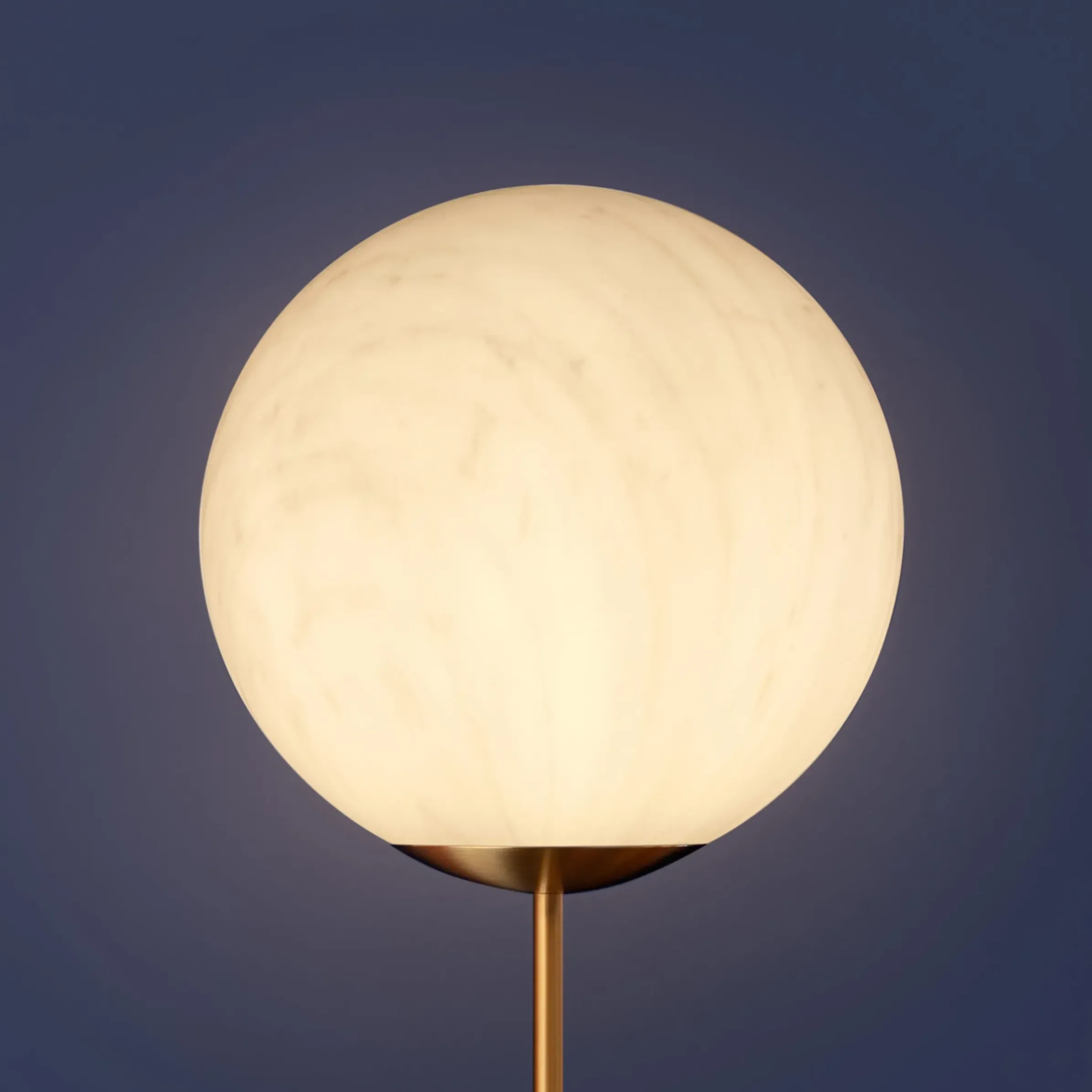 Lampe A Poser Mineral Plastique Blanc / Plastique Effet Marbre - O 40 X H 75 Cm - Slide