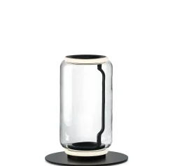 Lampe A Poser Noctambule Cylindre N°1 Verre Transparent / Led - O 25 X H 50 Cm - Flos