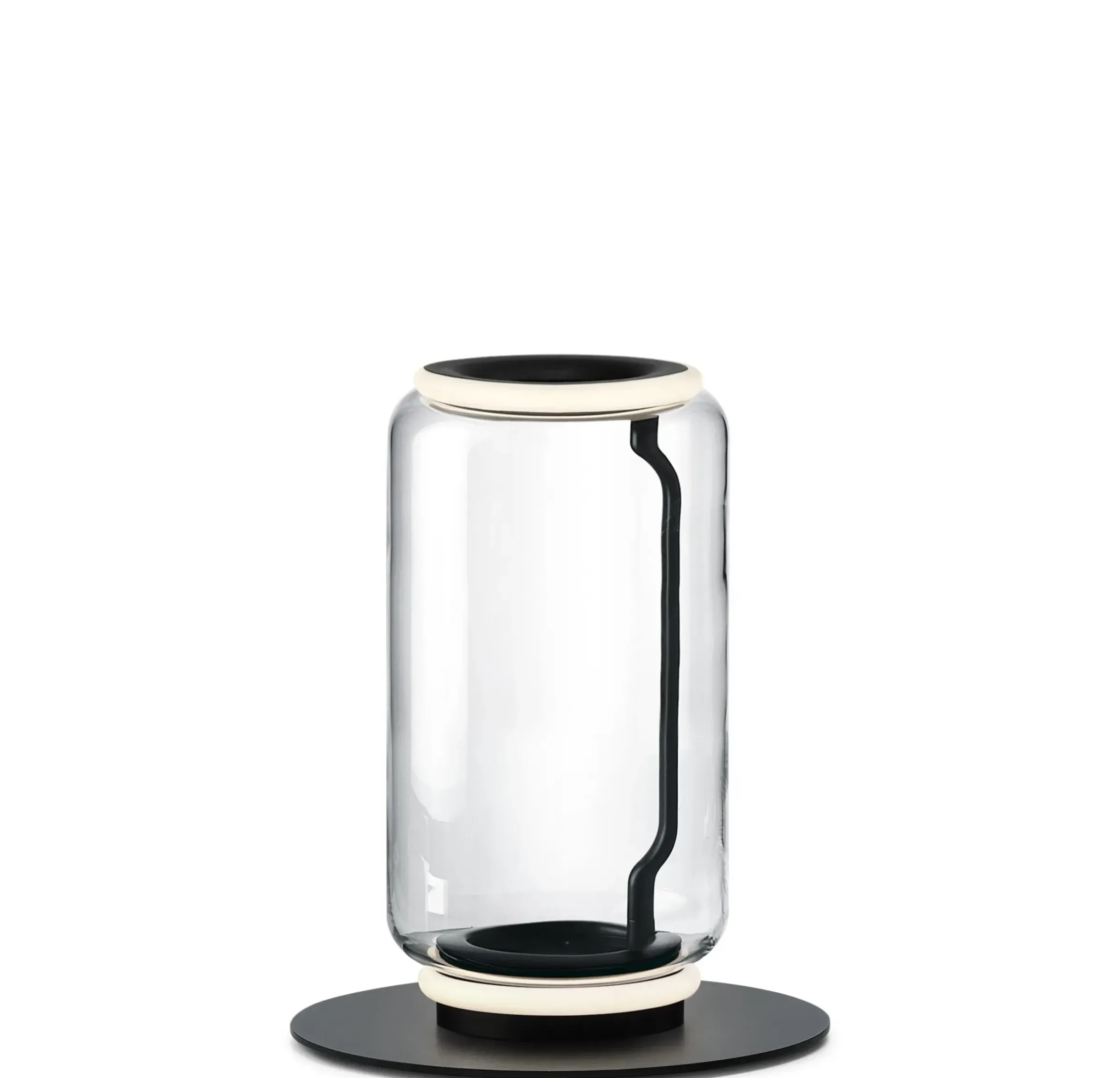 Lampe A Poser Noctambule Cylindre N°1 Verre Transparent / Led - O 25 X H 50 Cm - Flos