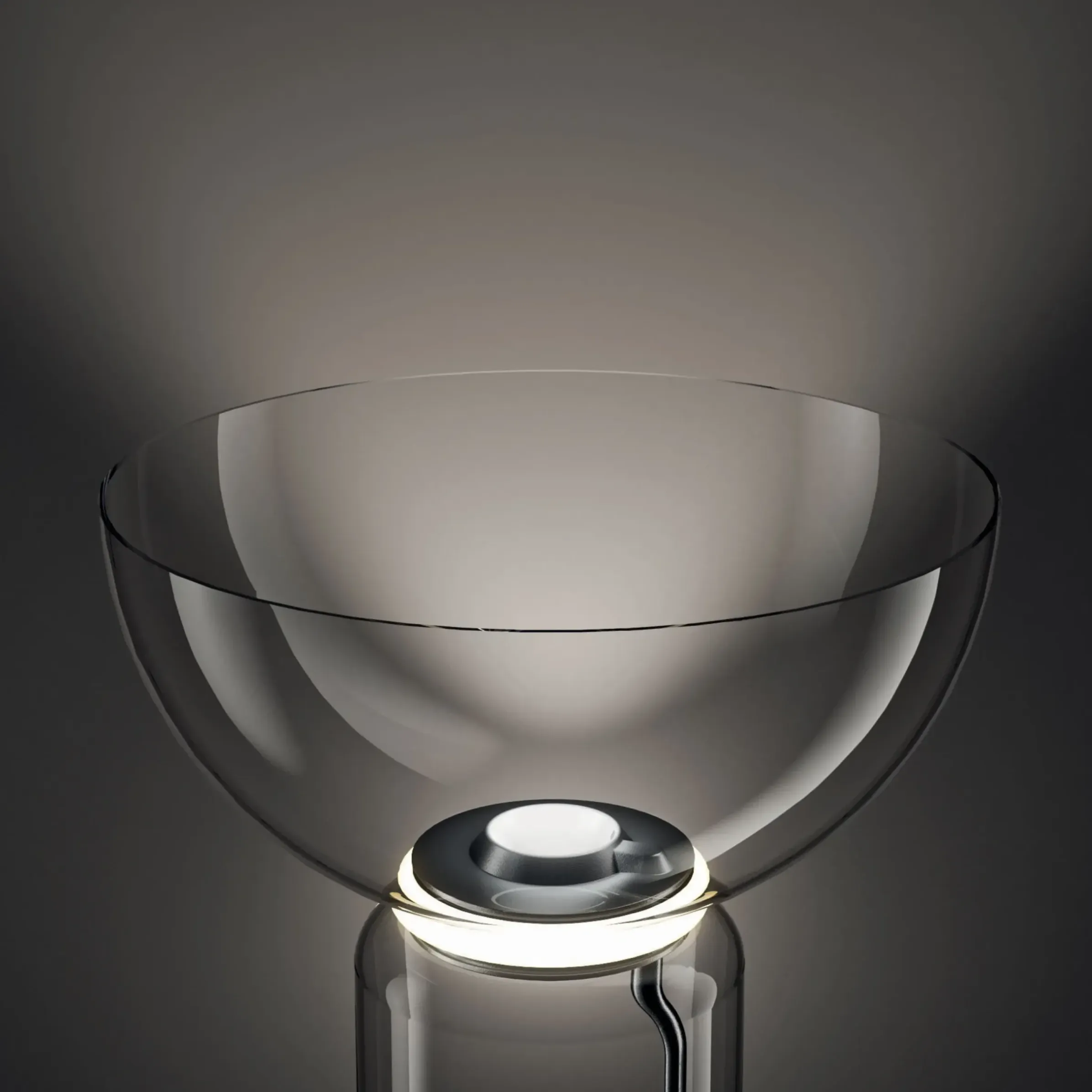 Lampe A Poser Noctambule Dome Verre/ Led - O 55 X H 190 Cm - Flos
