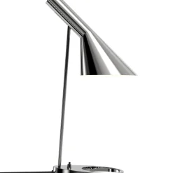 Lampe De Table Aj Gris Argent Metal / H 56 Cm - Orientable / Arne Jacobsen, 1957 - Louis Poulsen