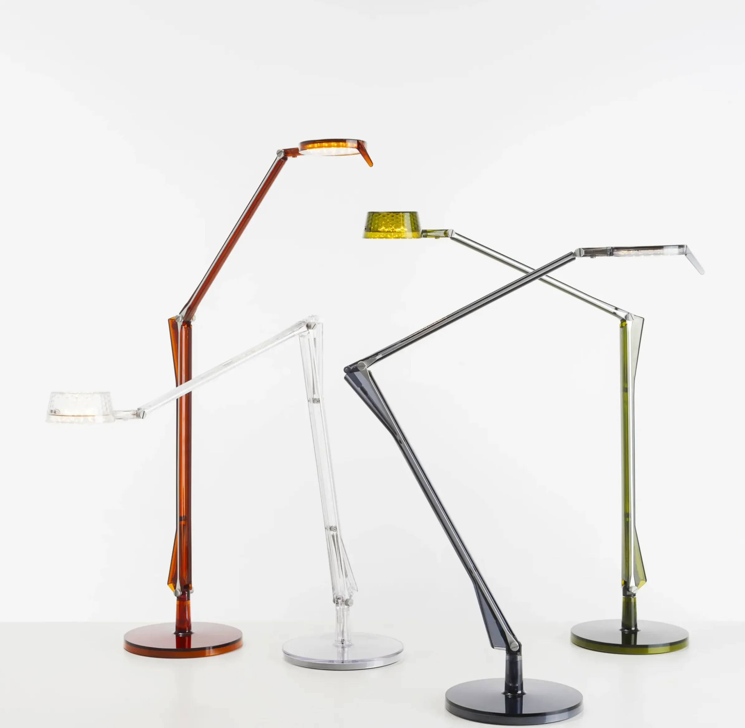 Lampe De Table Aledin Dec Led Plastique Gris / Diffuseur Rond - Kartell