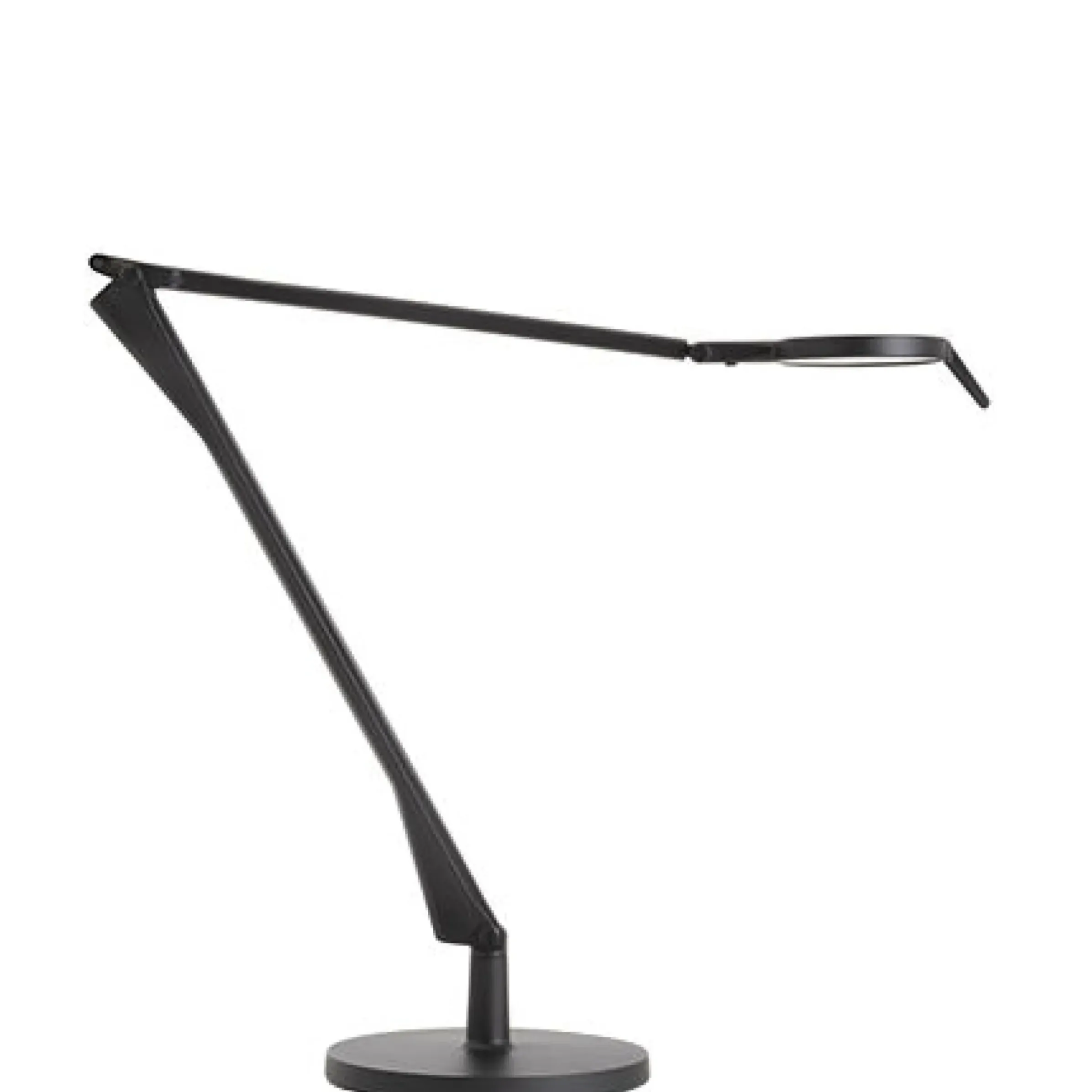 Lampe De Table Aledin Tec Led Plastique Noir / Ldiffuseur Plat / Version Mate - Kartell