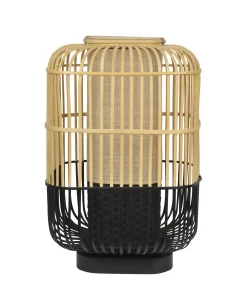 Lampe De Table Bamboo Square Largebois Naturel / H 65 Cm - Forestier