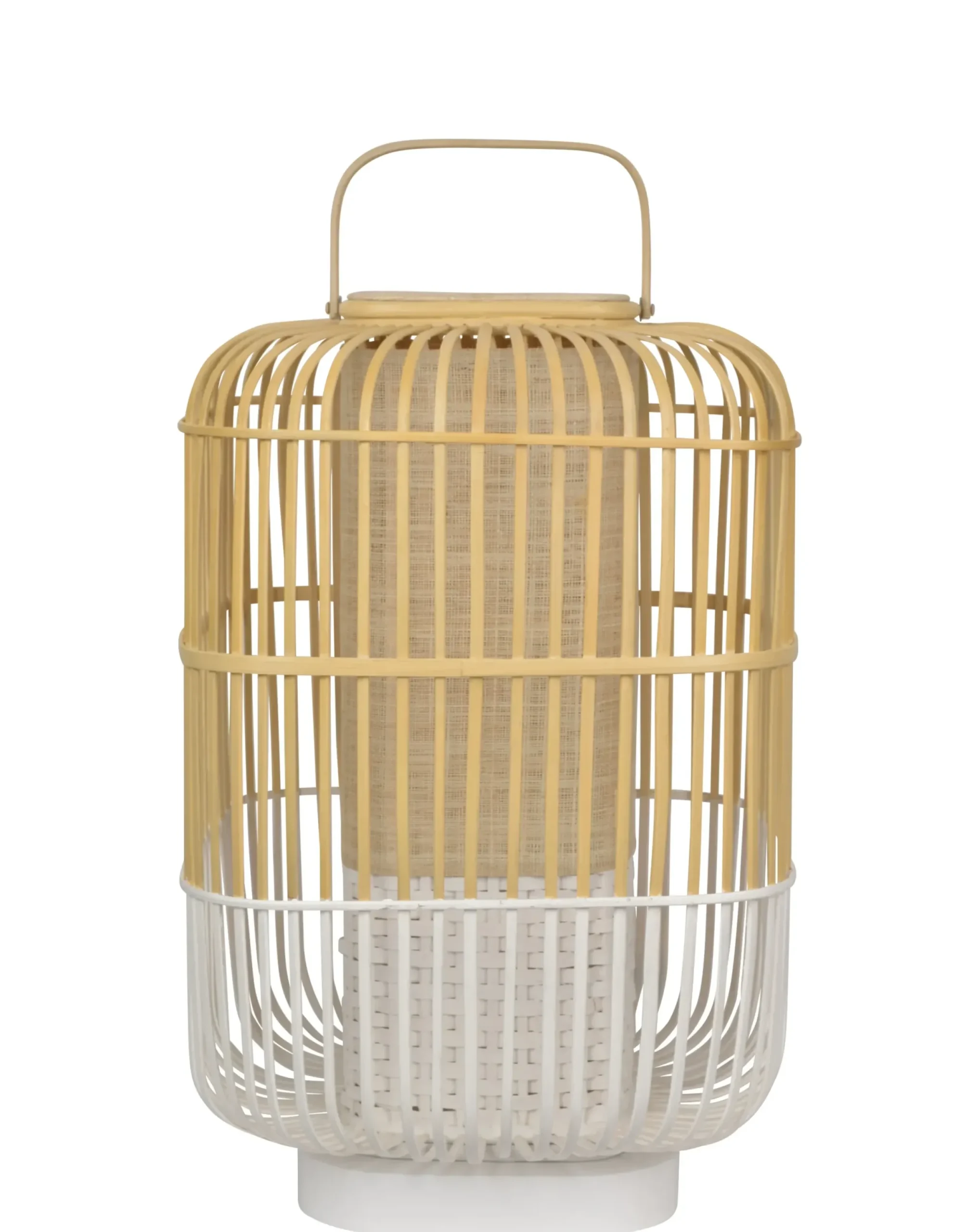 Lampe De Table Bamboo Square Largebois Naturel / H 65 Cm - Forestier