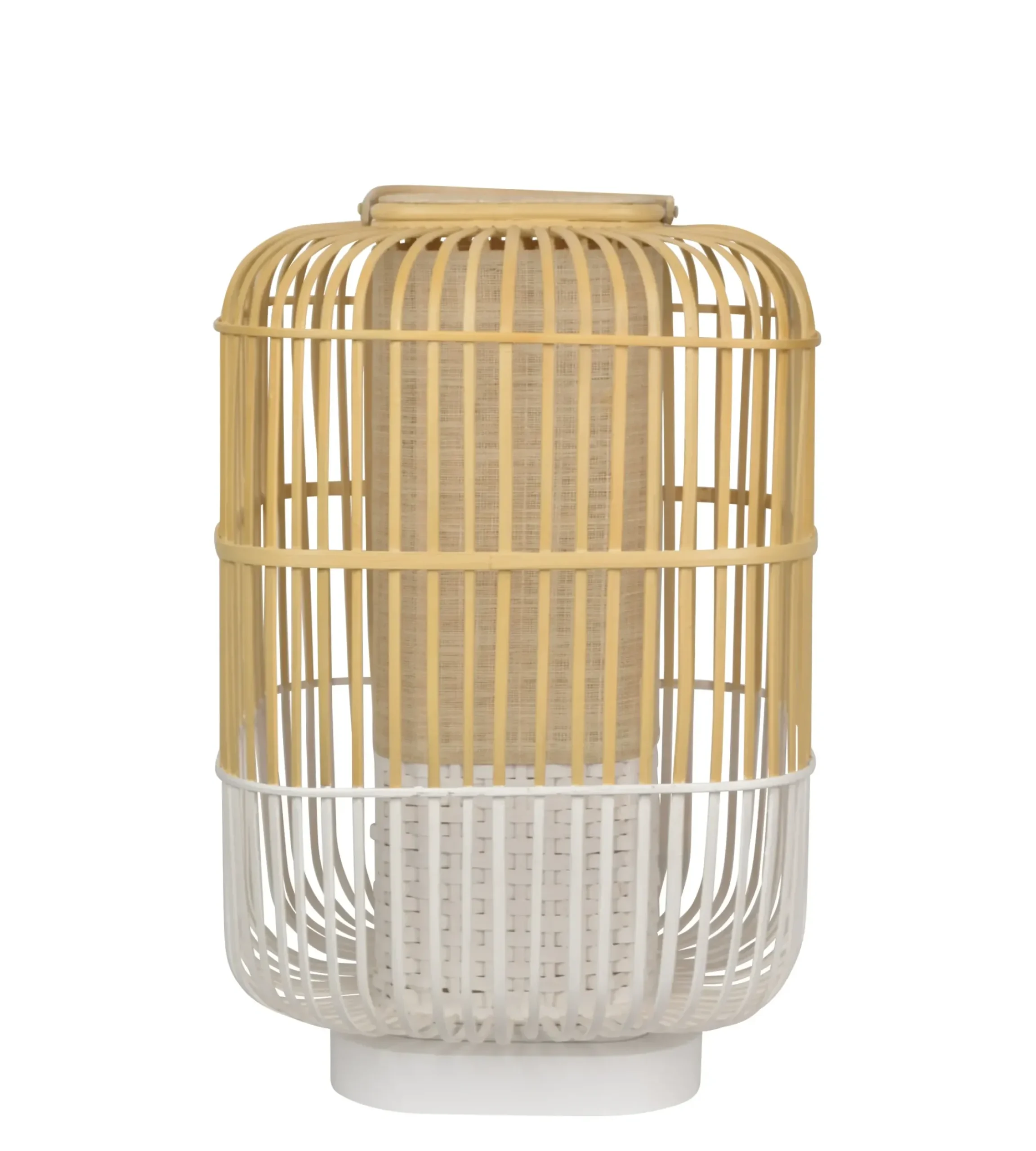 Lampe De Table Bamboo Square Largebois Naturel / H 65 Cm - Forestier