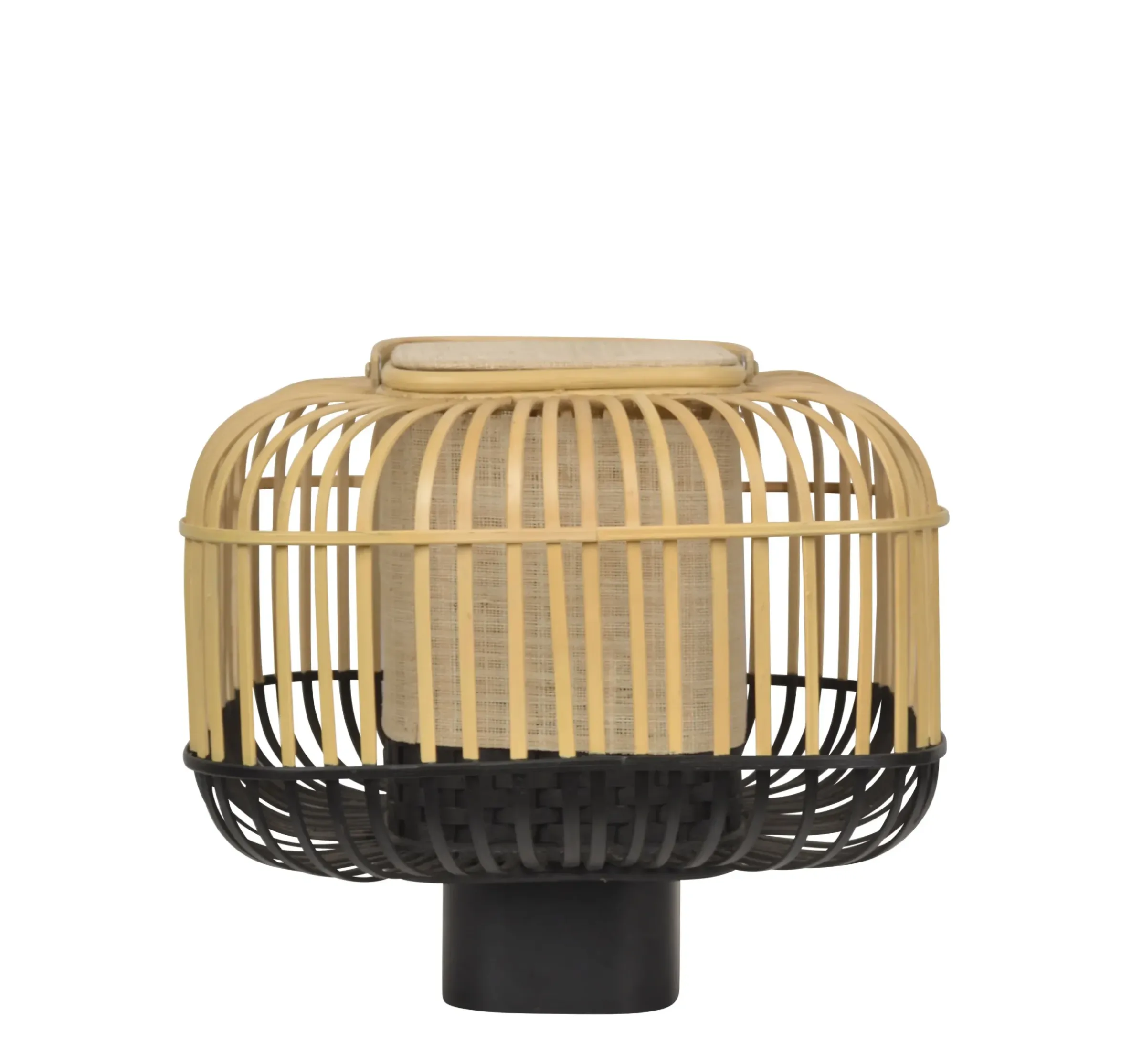 Lampe De Table Bamboo Square Smallbois Naturel / H 41 Cm - Forestier