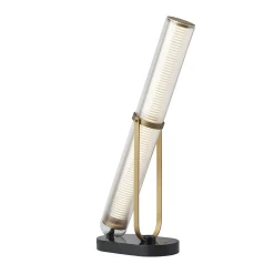 Lampe De Table Frechin Led Verre Blanc / H 65 Cm - Marbre - Dcw Editions