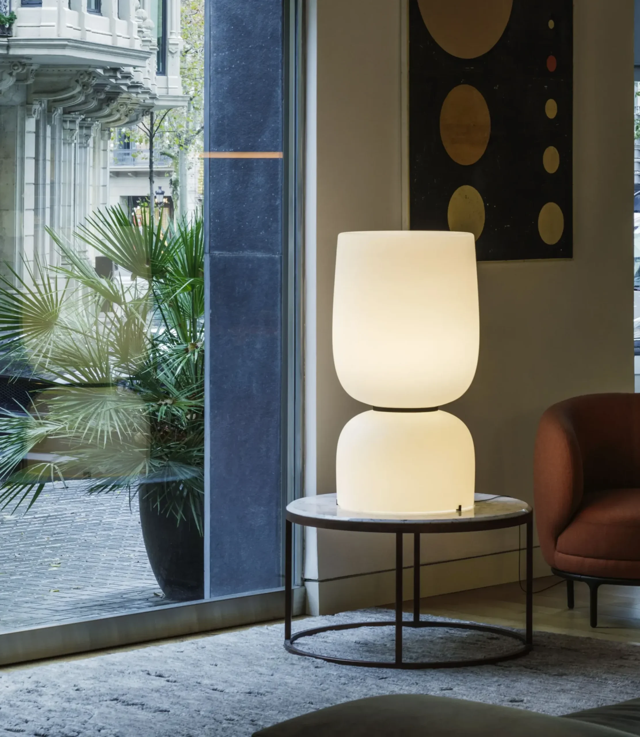 Lampe De Table Ghost Led Verre /O 47,5 X H 88 Cm - Vibia